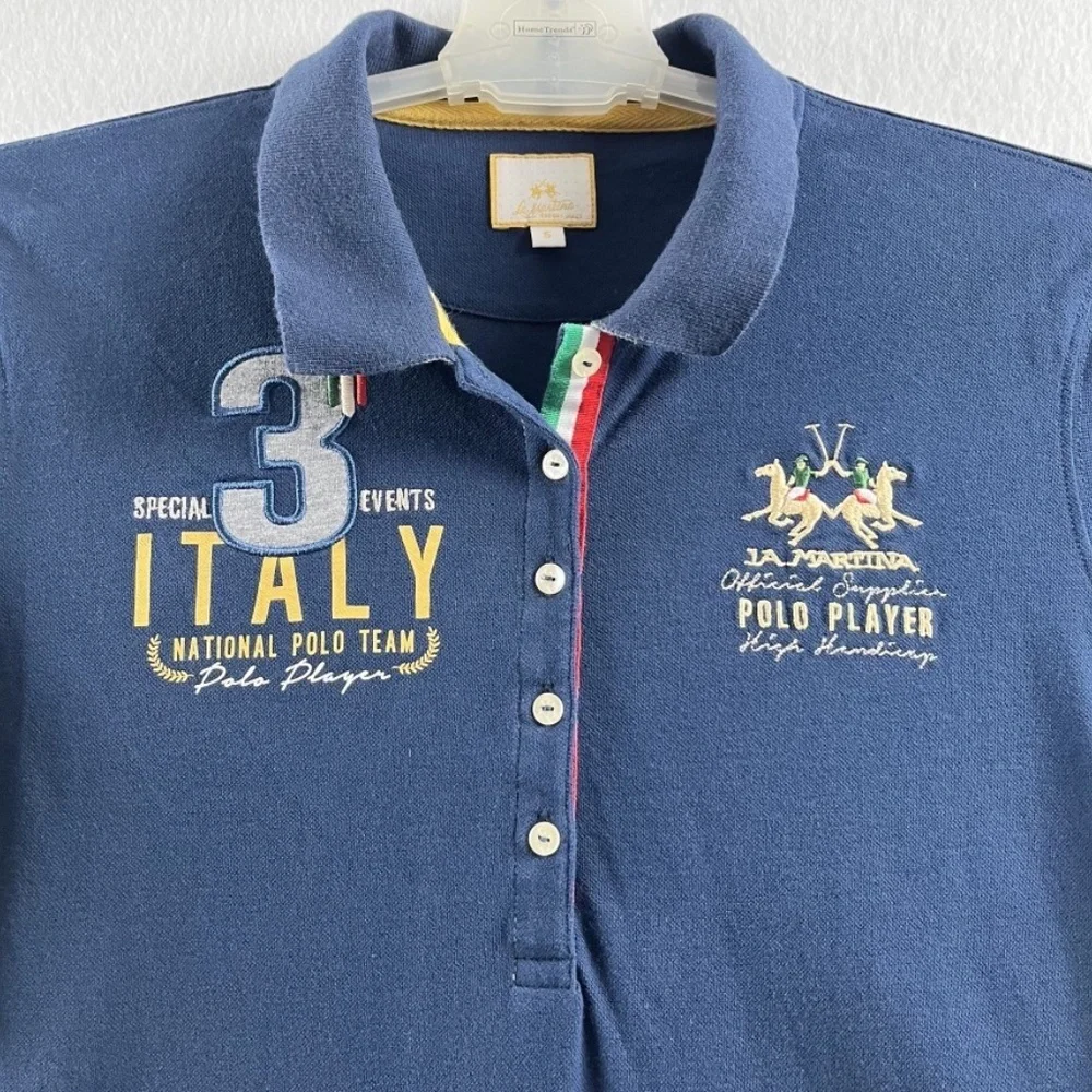 La Martina Special Events Navy Blue Italy National Polo Team Player Shirt